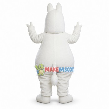 Adventurous Moomintroll the White Hippopotamus Mascot Costume Adventurous Moomintroll the White Hippopotamus Mascot Costume
