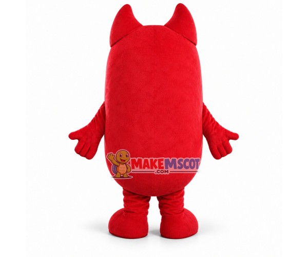 Red monster With Big Mouth Mascot Costume Red monster With Big Mouth Mascot Costume