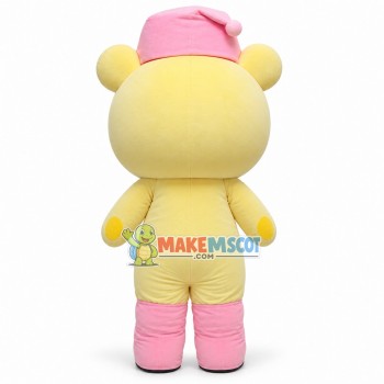 Mischievous Korilakkuma In Pink Hat Mascot Costume Mischievous Korilakkuma In Pink Hat Mascot Costume
