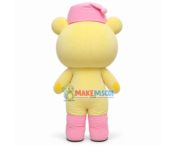 Mischievous Korilakkuma In Pink Hat Mascot Costume Mischievous Korilakkuma In Pink Hat Mascot Costume