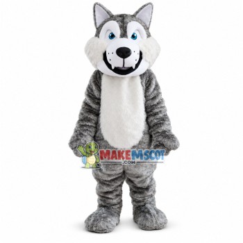 Simple Style Plush Gray Wolf Mascot Costume Simple Style Plush Gray Wolf Mascot Costume