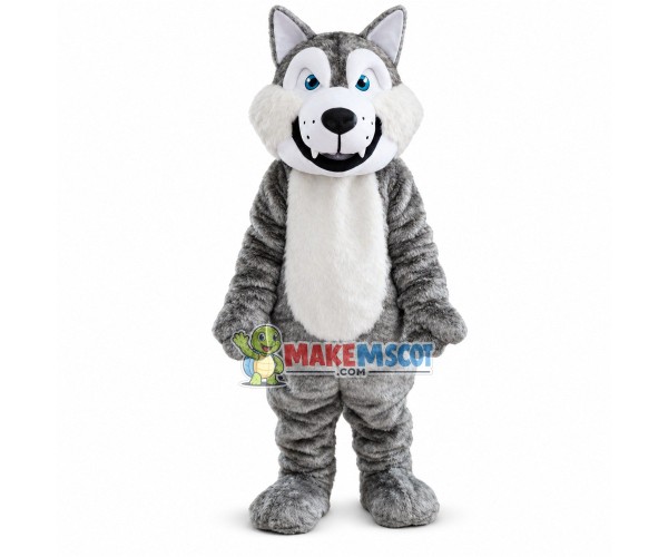 Simple Style Plush Gray Wolf Mascot Costume Simple Style Plush Gray Wolf Mascot Costume