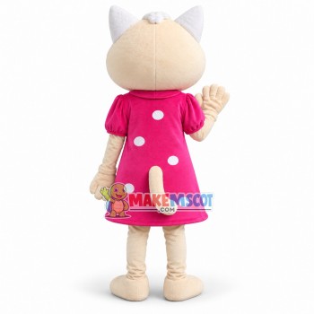 Cute Kitten Girl Mascot Costume Cute Kitten Girl Mascot Costume