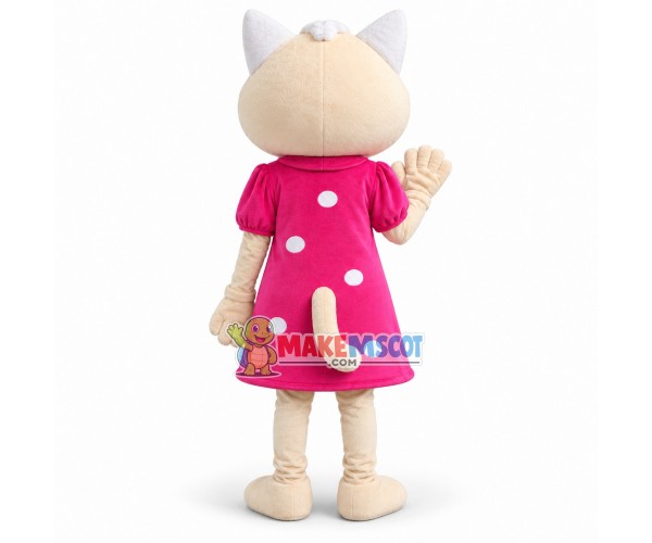 Cute Kitten Girl Mascot Costume	