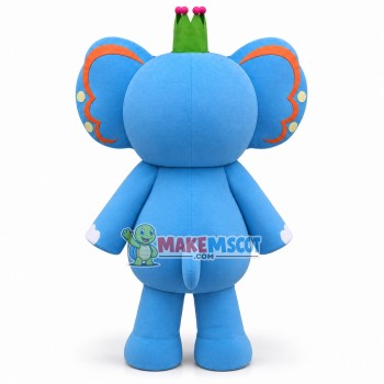 King Blue Elephant Lightweight Mascot Costume King Blue Elephant Lightweight Mascot Costume