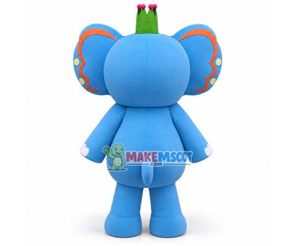 King Blue Elephant Lightweight Mascot Costume	