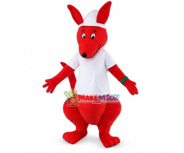 Baby Red Kangaroo Mascot Costume Baby Red Kangaroo Mascot Costume