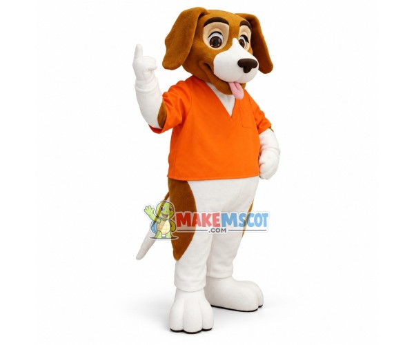 Lovely Jailhouse Beagle Mascot Costume Lovely Jailhouse Beagle Mascot Costume
