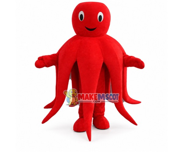 Simple Style Red Octopus Mascot Costume Simple Style Red Octopus Mascot Costume
