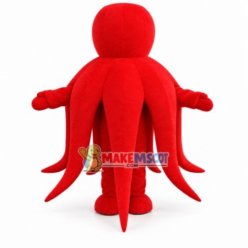 Simple Style Red Octopus Mascot Costume 