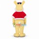 Happy Yellow Bunny With Red Cloak And Sunglasses Mascot Costume For Christmas