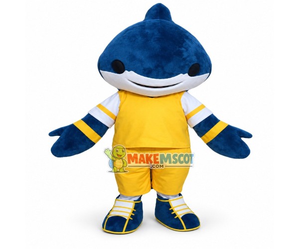 Sport Blue Shark Mascot Costume Sport Blue Shark Mascot Costume