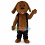 Lovely Brown Dog Long Fur Mascot Costume