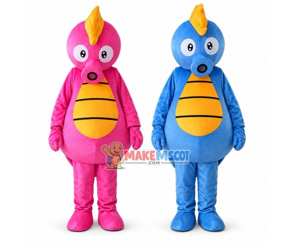 Easy Pink Seahorse & Blue Seahorse Mascot Costume	