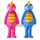 Easy Pink Seahorse & Blue Seahorse Mascot Costume Easy Pink Seahorse & Blue Seahorse Mascot Costume