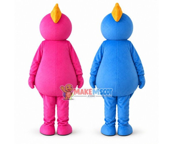 Easy Pink Seahorse & Blue Seahorse Mascot Costume Easy Pink Seahorse & Blue Seahorse Mascot Costume