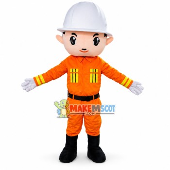 Chinese Fireman Mascot Costume Chinese Fireman Mascot Costume