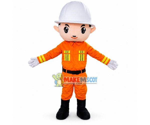 Chinese Fireman Mascot Costume Chinese Fireman Mascot Costume