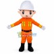 Chinese Fireman Mascot Costume Chinese Fireman Mascot Costume