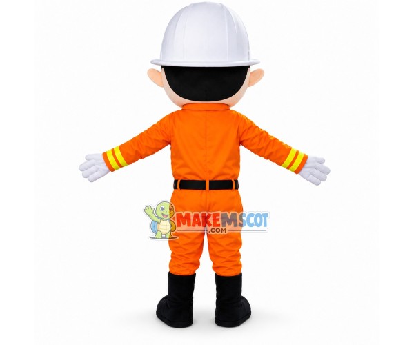 Chinese Fireman Mascot Costume Chinese Fireman Mascot Costume