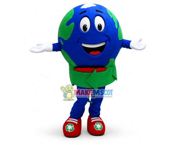 Cycling Globe Mascot Costume