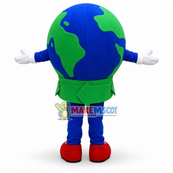 Cycling Globe Mascot Costume
