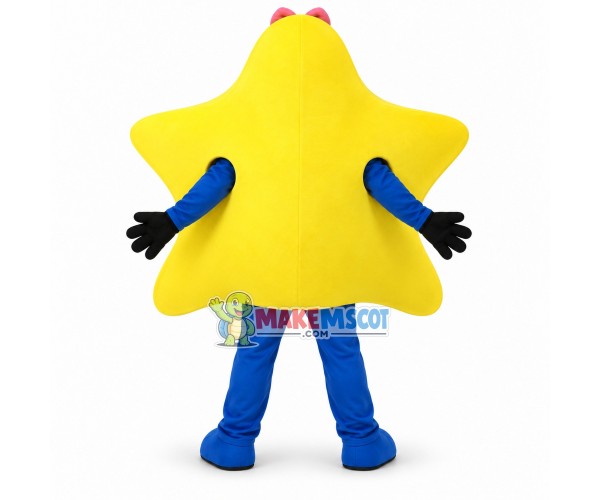 Cute Cartoon Star With Bow Hairpin Mascot Costume Cute Cartoon Star With Bow Hairpin Mascot Costume