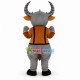 Boss Grey Bull Mascot Costume Boss Grey Bull Mascot Costume