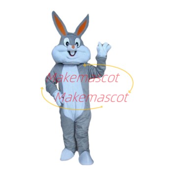 Cunning Bugs Bunny Mascot Costume Cunning Bugs Bunny Mascot Costume