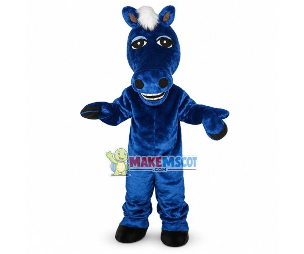 Blue Horse Mascot Costume Blue Horse Mascot Costume