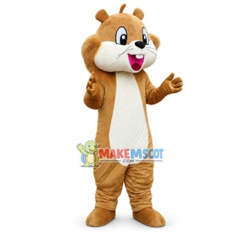 Lively Light Brown Squirrel Mascot Costume	