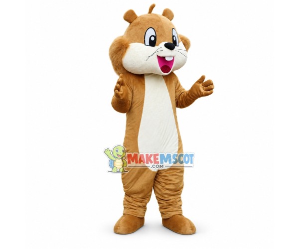 Lively Light Brown Squirrel Mascot Costume Lively Light Brown Squirrel Mascot Costume