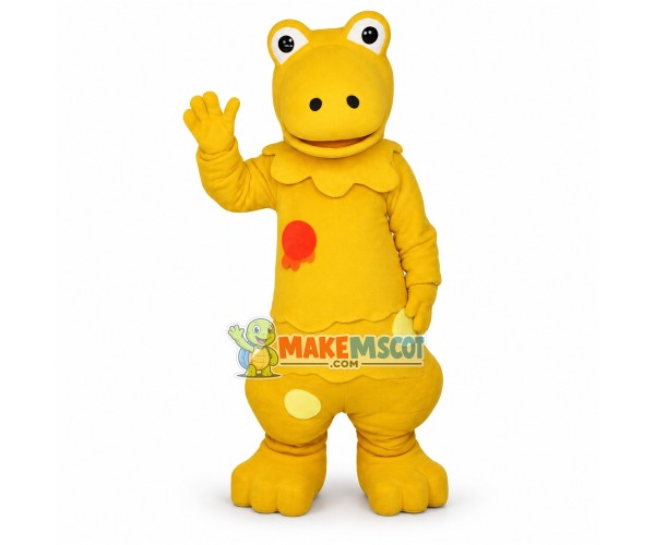 Golden Poison Dart Frog Mascot Costume Golden Poison Dart Frog Mascot Costume