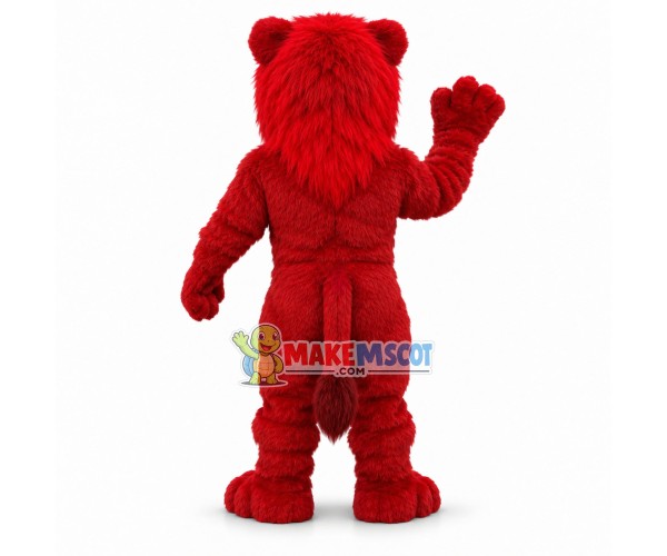 Howling Power Red Lion Mascot Costume Howling Power Red Lion Mascot Costume