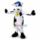 Happy Cow With Blue Hat and Golden bell Mascot Costume Happy Cow With Blue Hat and Golden bell Mascot Costume