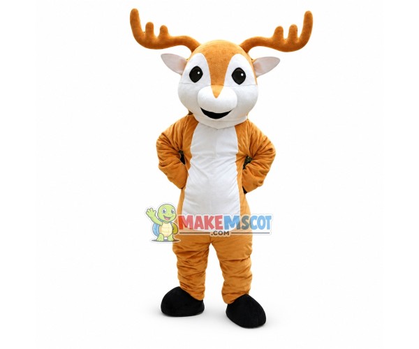 Light Brown Deer Mascot Costume Light Brown Deer Mascot Costume