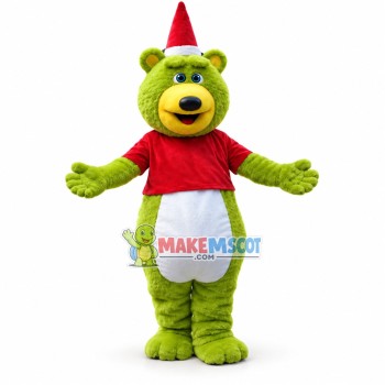 Christmas Green Ted Ted Humor Teddy Bear Mascot Costume Christmas Green Ted Ted Humor Teddy Bear Mascot Costume