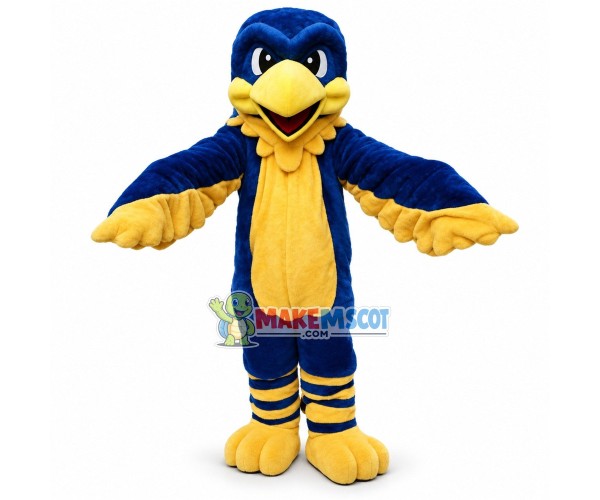 Blue Hawk Cub Mascot Costume Blue Hawk Cub Mascot Costume