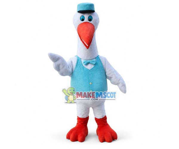 Waiter Long Beak Bird Mascot Costume Waiter Long Beak Bird Mascot Costume