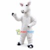 White Goat Long Fur Mascot Costume 