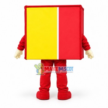 Deluxe Square Red Box Mascot Adult Costume Deluxe Square Red Box Mascot Adult Costume