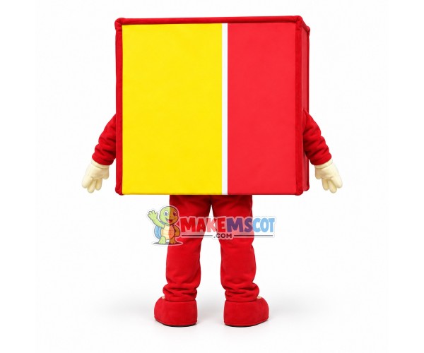 Deluxe Square Red Box Mascot Adult Costume Deluxe Square Red Box Mascot Adult Costume