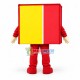 Deluxe Square Red Box Mascot Adult Costume Deluxe Square Red Box Mascot Adult Costume