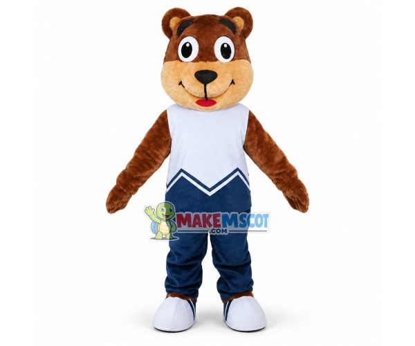 Sport Brown Bear High School Mascot Costume Sport Brown Bear High School Mascot Costume