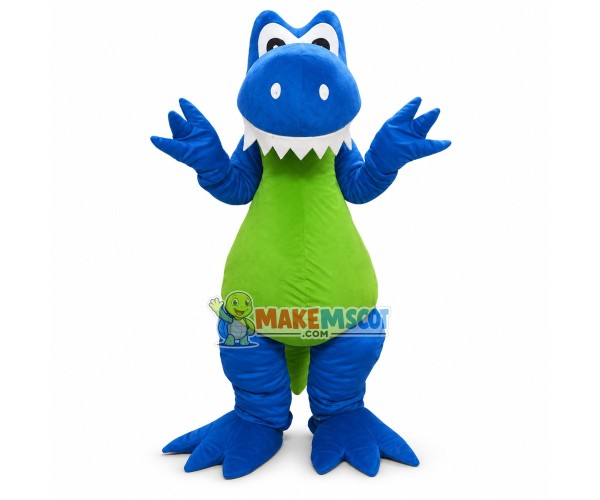 Simple Style Cartoon Blue Dragon Mascot Costume	