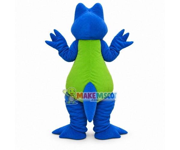 Simple Style Cartoon Blue Dragon Mascot Costume	