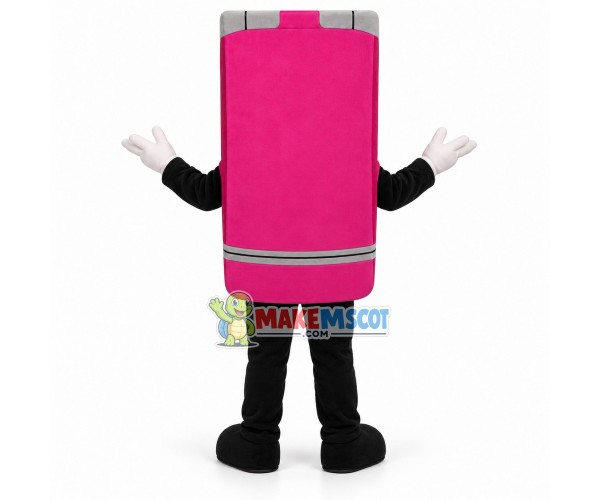 Deluxe Pink Flip Phone Mascot Costume Deluxe Pink Flip Phone Mascot Costume