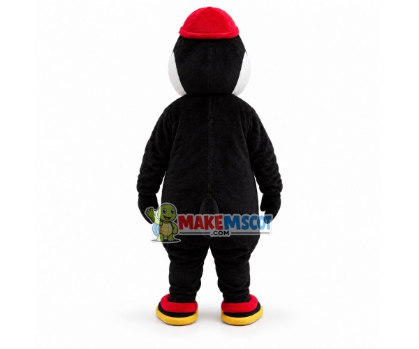 Penguin Wearing Flip-flops And Red Hat Mascot Costume Penguin Wearing Flip-flops And Red Hat Mascot Costume