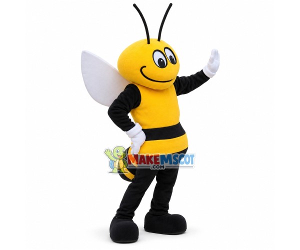 Friendly Honeybee Mascot Costume Friendly Honeybee Mascot Costume