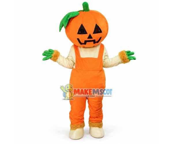 Halloween Pumpkin Man Mascot Adult Costume
